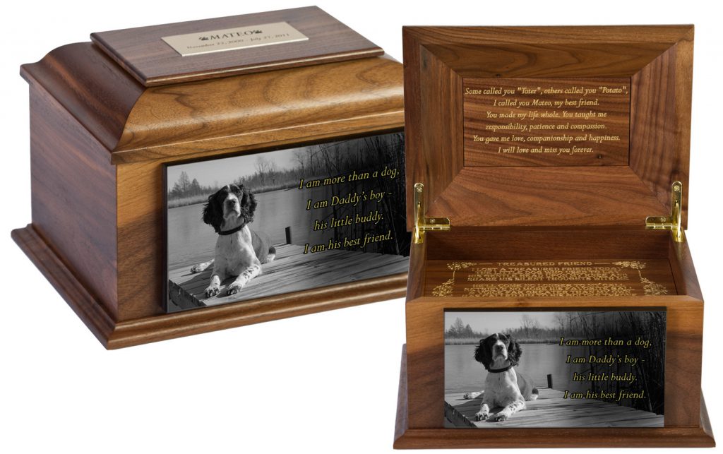 Pet Urns engraved with your favorite photo